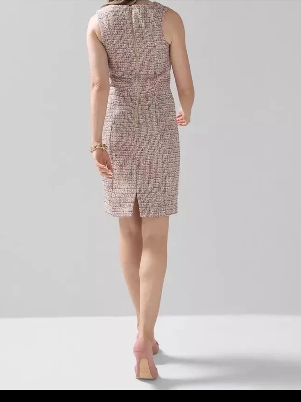 NWT White House Black Market Tweed Sheath Dress Size 6P - Picture 2 of 11